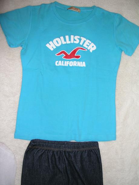 Hollister tricko a elast. leginy riflove, hollister,m