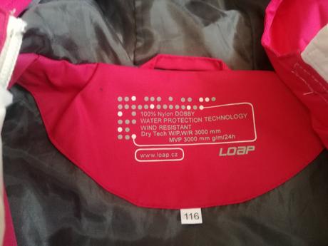 Dievčenská vetrovka, loap,116