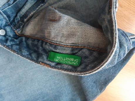 Rifľová sukňa y2k, benetton,36