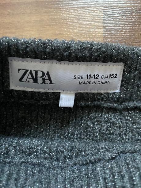 Upletove nohavice volneho strihu s trblietkami, zara,146