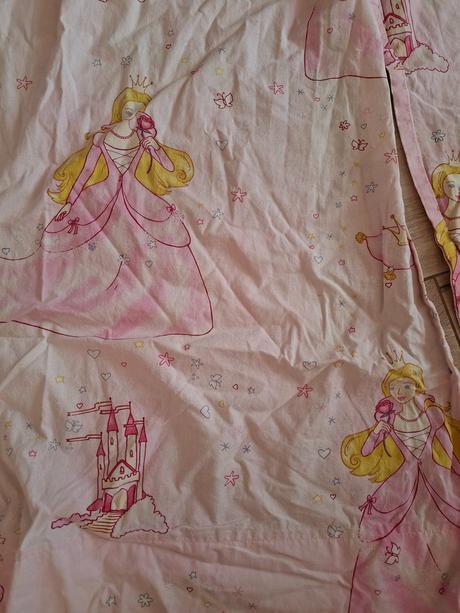 Zavesy a plachta na postel s princeznami 4ks, šírka (cm): 130,dĺžka (cm): 190