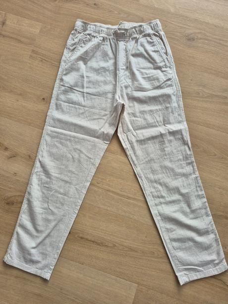 Ľanové nohavice, h&m,164