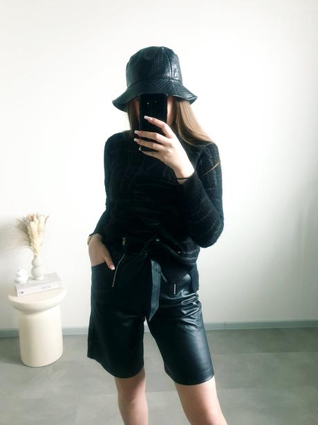 Koženkové kraťasy s/m, river island,s