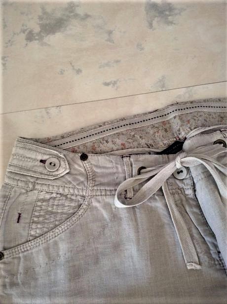 Ľanové tenké voľné nohavice l/xl, dorothy perkins,l