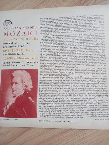 Lp mozar skladby pro smyčce supraphon,