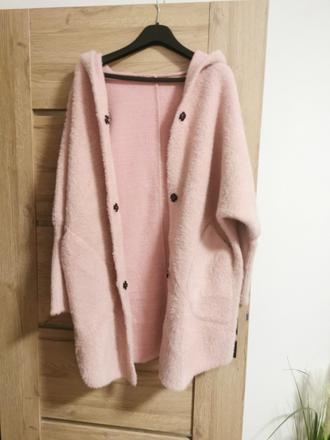 Kabát z alpaky ružový dstreet, 