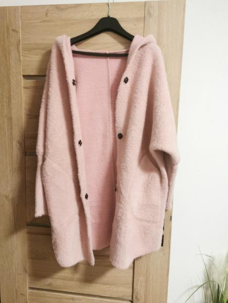 Kabát z alpaky ružový dstreet, 