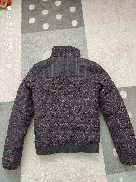 Prechodna bunda so srdiečkami, review,xs