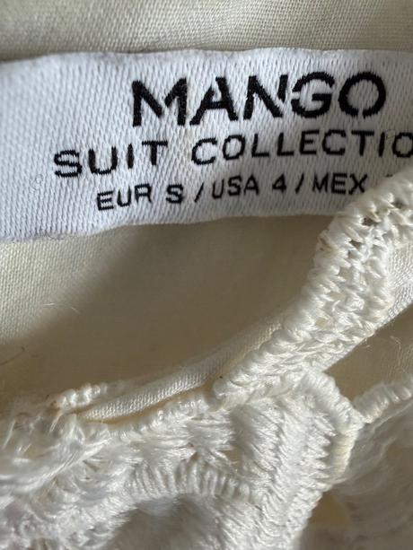 Mango prekrasne cipkovane saty madeirova cipka sty, mango,s