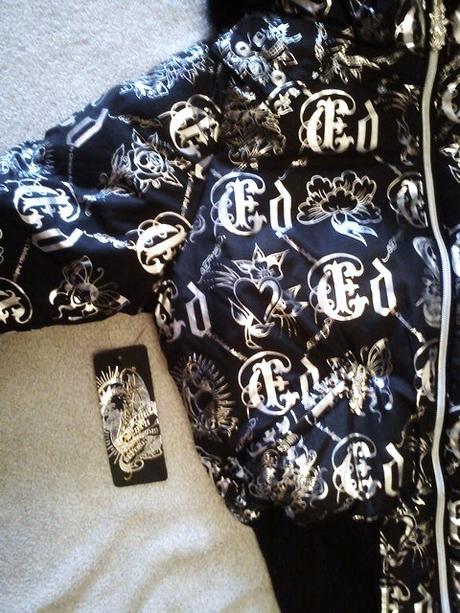 Luxusna zimna bundicka s kapuckou ed hardy vel.s, ed hardy,s