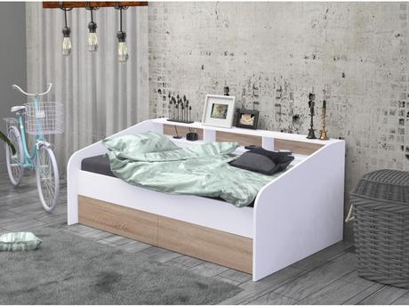 Detská posteľ s poličkami, šírka (cm): 90,dĺžka (cm): 200