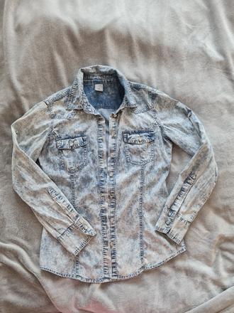 Dámska košeľa dizajn jeans, m