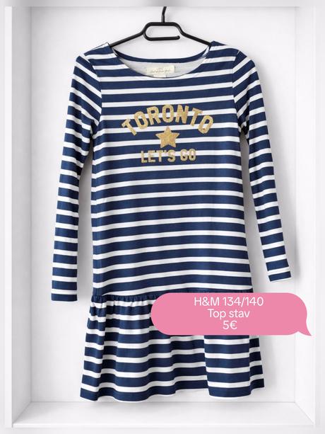Pásikavé šaty h&m, h&m,134