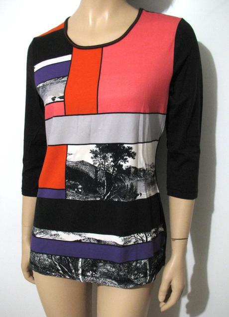 Farebné tričko s obrázkami, l