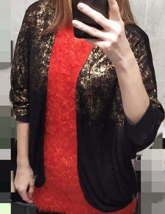 Zlato - čierny cardigan,