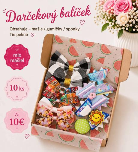 Darčekový baliček mašiel do vlasov, 