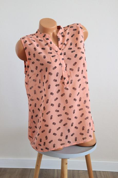 Letný top s ananásmi, xl, xl