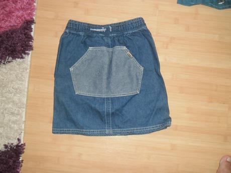 Riflová sukienka s vreckom klokaním, topolino,128