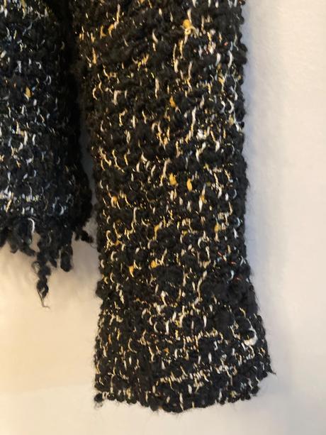 Zara - čierne boucle sako kabátik - veľkosť m, zara,m