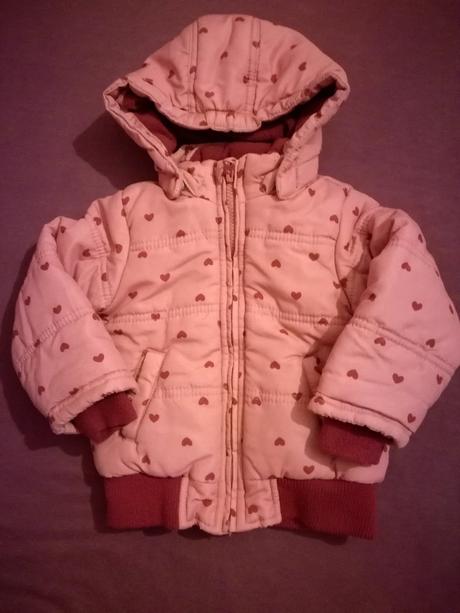 Zimná bunda so srdiečkami, dopodopo,80