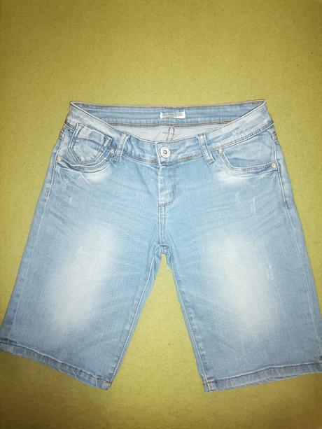 Dámske riflové krátke nohavice/kraťasy, dromedar,28