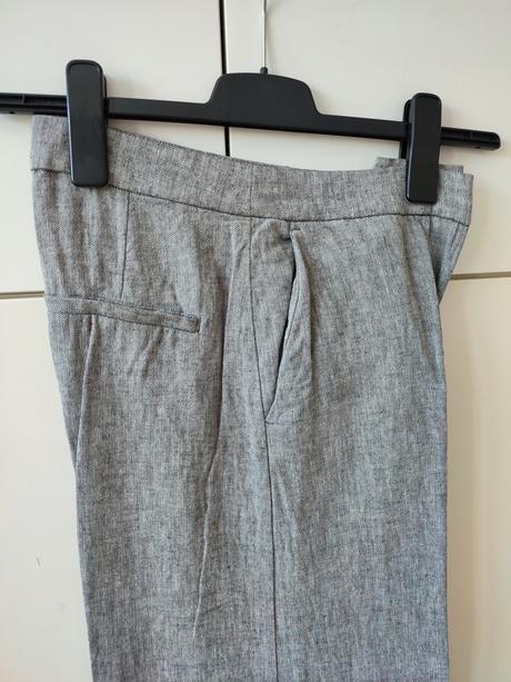 Široké ľanové nohavice 36/38, h&m,36
