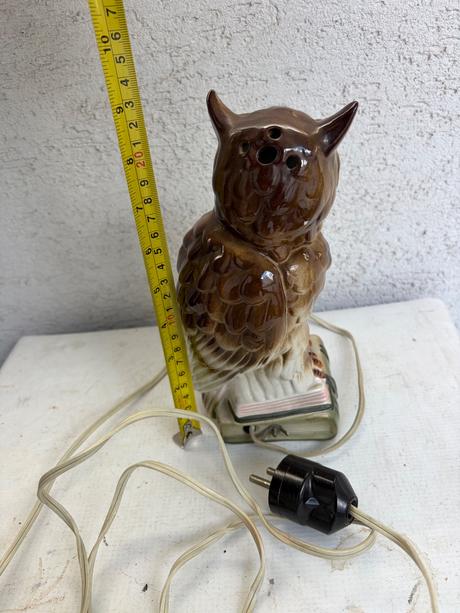 Vintage retro lampa sova,