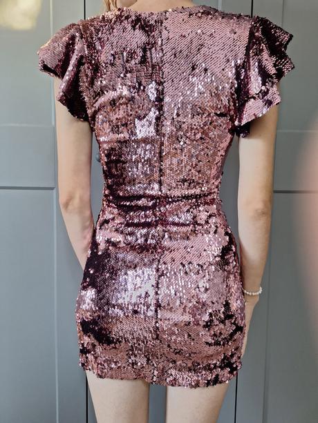 Flitrované šaty, zara,m