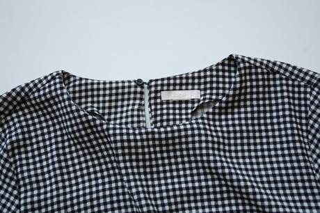 Čierno-biele gingham šaty, h&m,l