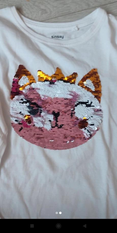Tričko s flitrami, sinsay,140