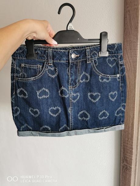 Dievčenská rifľová sukňa, benetton,164