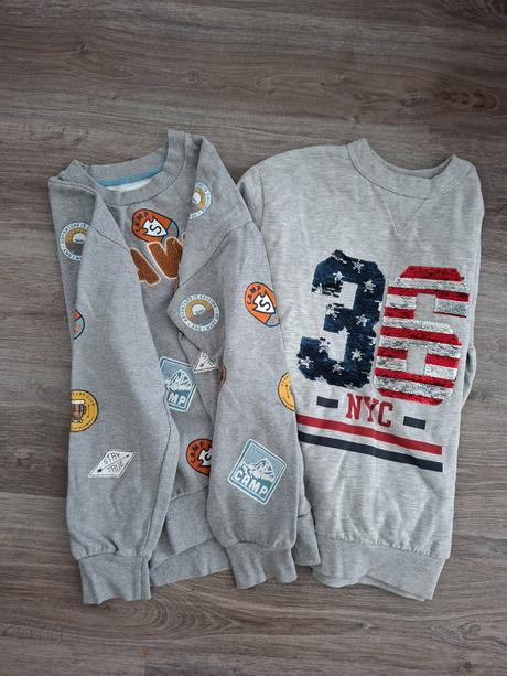 2xseda zateplena mikina, h&m,158