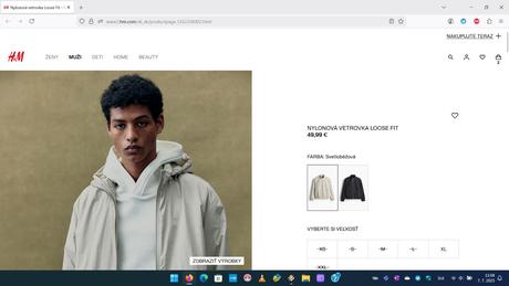 Zimná bunda hm, bombéra hm, h&m,l