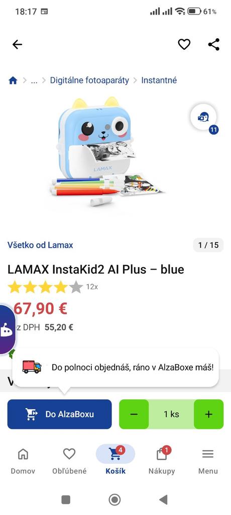 Instantny fotoaparát lamax, lamax