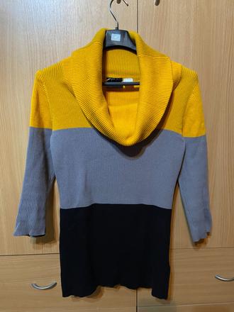 Čierno-sivo-žltý rolák bpc bonprix collection, s