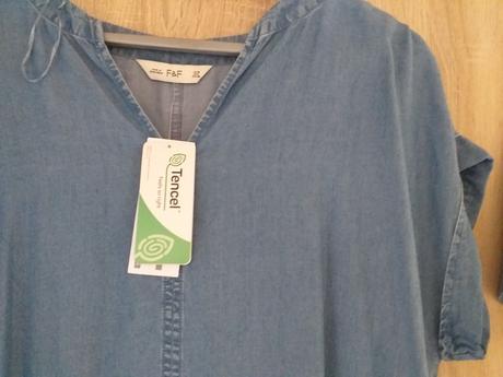 Nové rifľové/džínsové šaty 38 tencel/lyocell 38, f&f,38