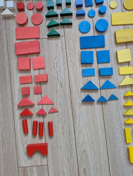 Drevene farebne kocky, 