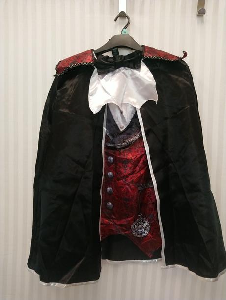 Pánsky 2-dielny červeno čierny kostým upír, f&f, l,