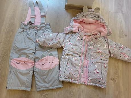 Komplet na zimu bunda+ oteplovaky, 98