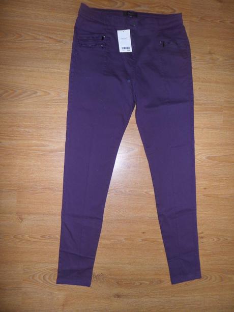 Fialové elastické nohavice, next,40 / l