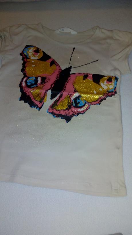 Tričko s motýľom zn.h&m, h&m,110