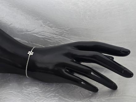 Strieborný náramok vločka, 