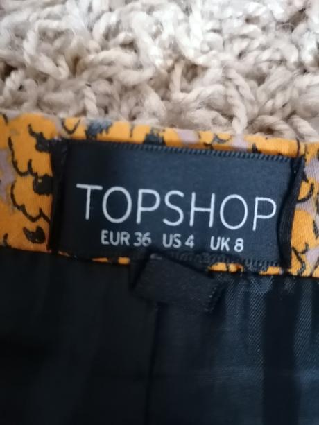 Bavlnená sukňa, topshop,s