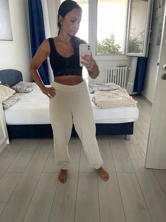 Nohavice teplé, h&m,s