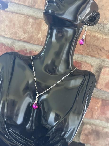 Set náušnice + retiazka s príveskom, 