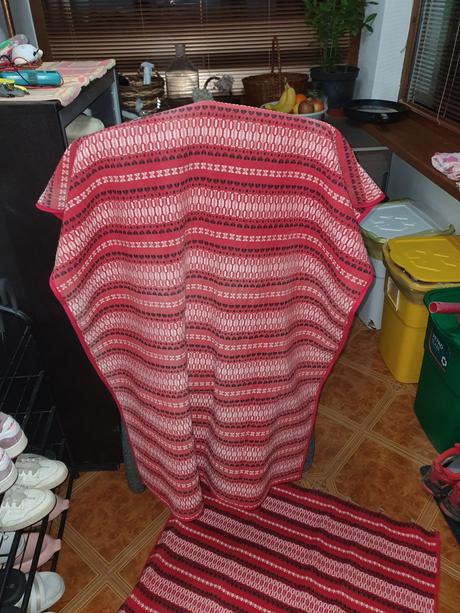 Retro sada obrus malé obrúsky zavesy na chalupu, 