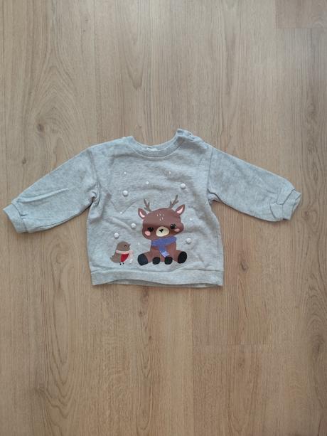 Vianočná mikina, h&m,80
