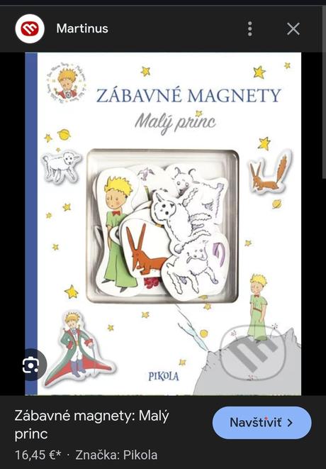 Malý princ, leporelo + magnetky, 