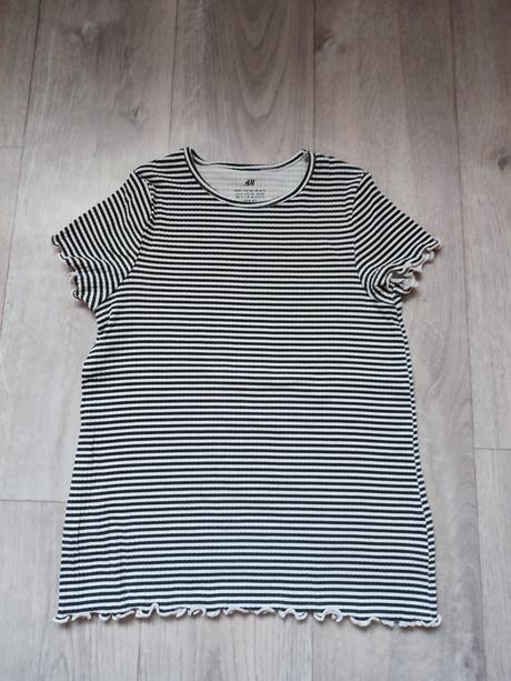 Vrúbkované tričko, h&m,134