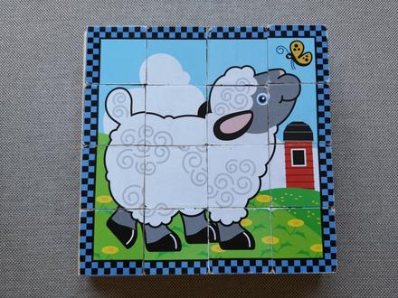 Domáce zvieratká drevené kocky - melissa & doug,